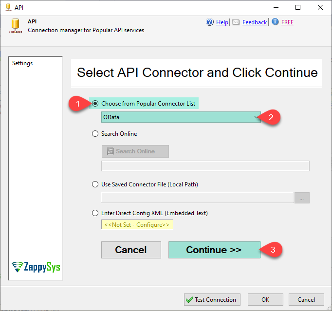 SSIS API connection