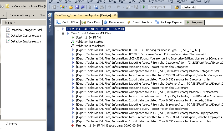 Exporting SQL data to multiple XML files using SSIS Export XML File Task