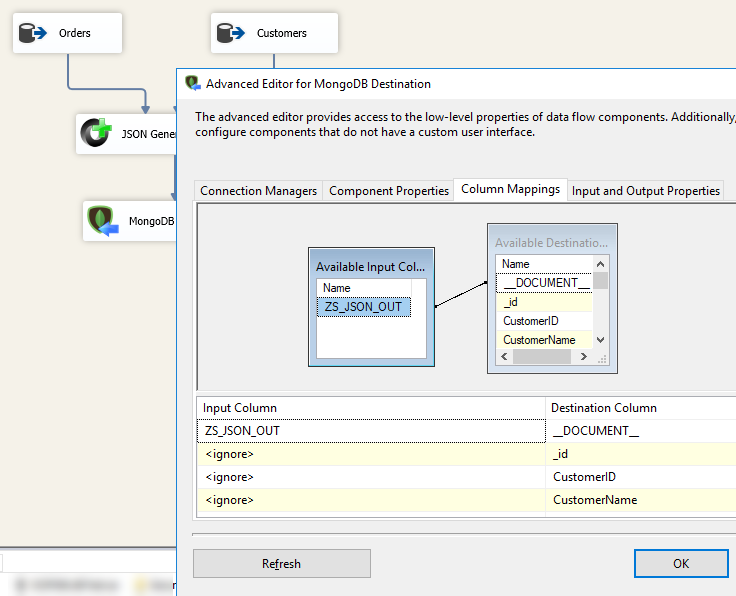 Ssis Mongodb Destination Bulk Insert Update Delete Upsert Zappysys 7077