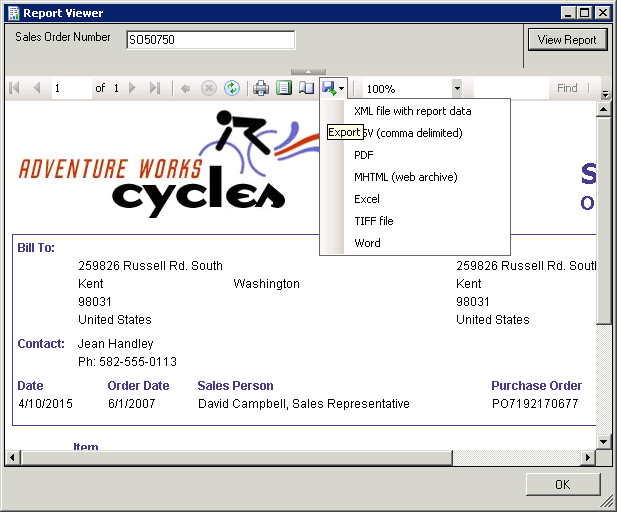 SSIS Reporting Services Task - Export Server Report Screen