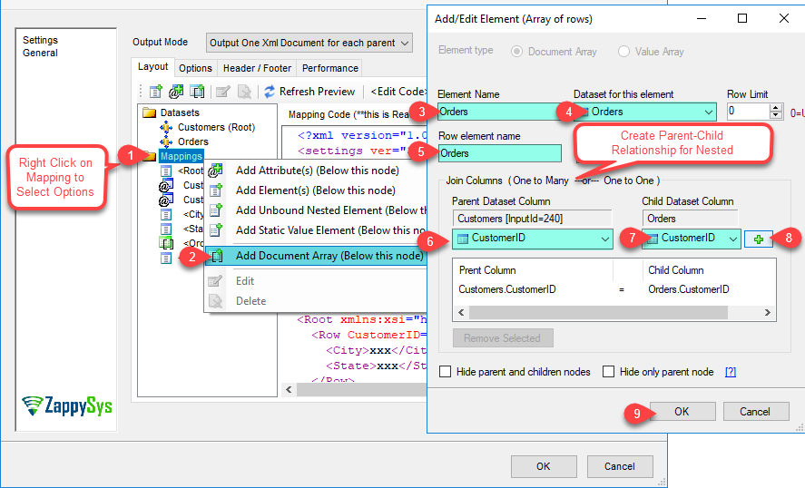 SSIS Export XML File Task - Exporting SQL data to nested XML file (Add/Edit Document Array)