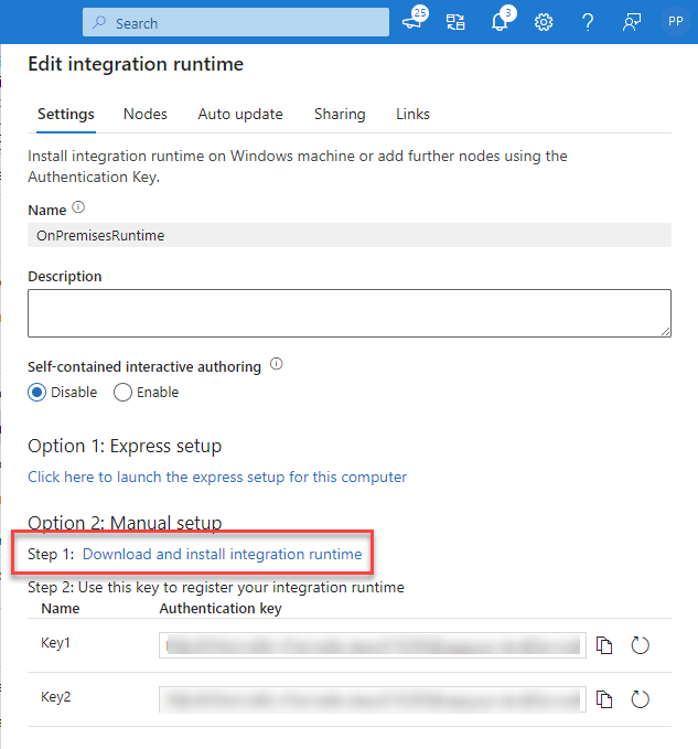Download and install Microsoft Integration Runtime