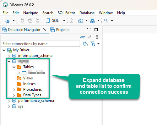 Confirm connection success