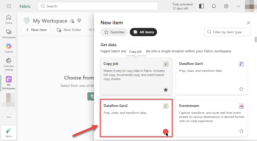 Create Dataflow Gen2 in Microsoft Fabric