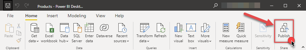 Publish Power BI report to Power BI service