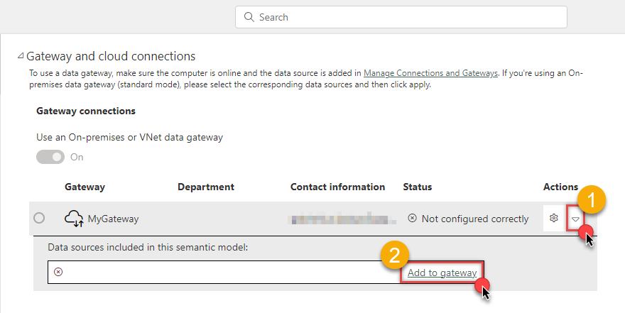 Using On-premises Data Gateway Standard for Power BI Semantic Model