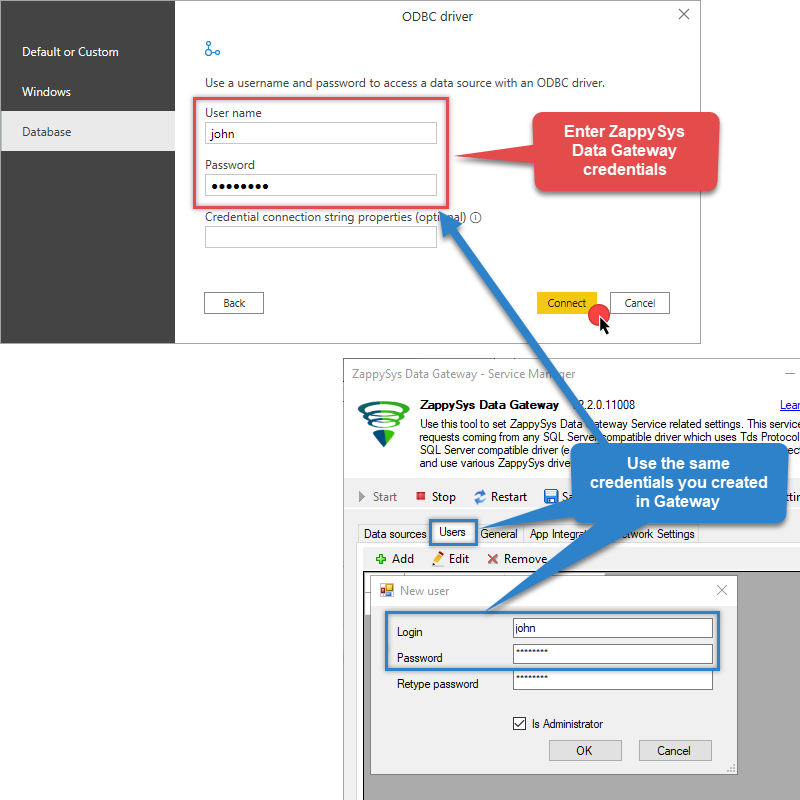 Configure access to ZappySys Data Gateway data source in Power BI
