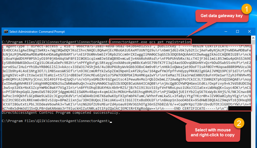 Open Qlik gateway configuration details