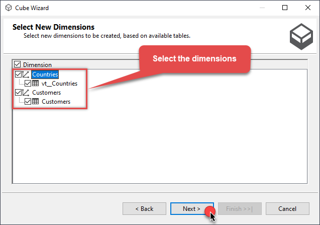 Choosing dimensions for SSAS cube to read API data