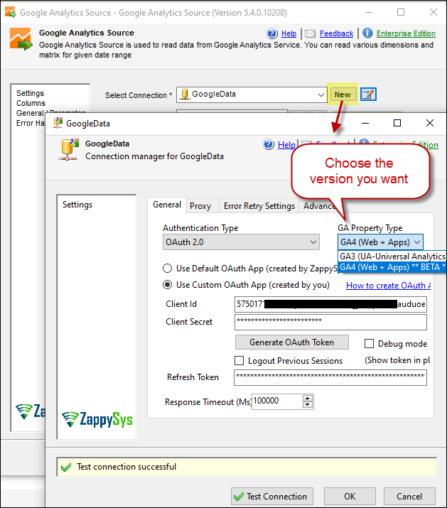 Google Analytics Connection