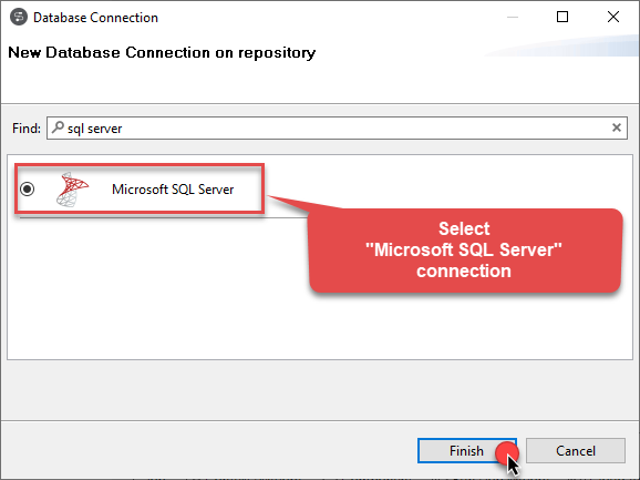 Creating SQL Server connection in Talend Studio