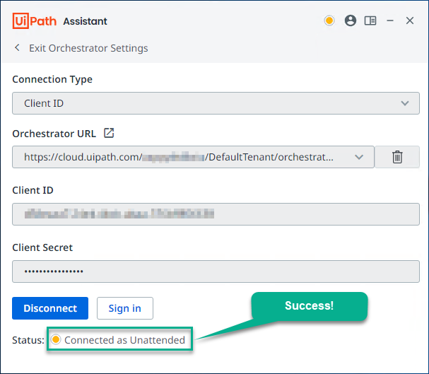 Successfully connecting UiPath Assistant to get ODBC data