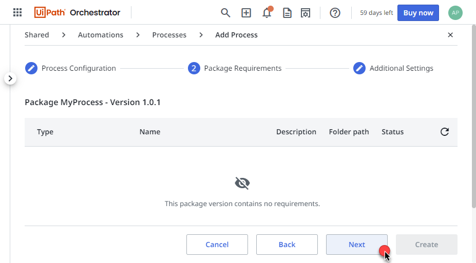 Configuring UiPath package requirements (optional)