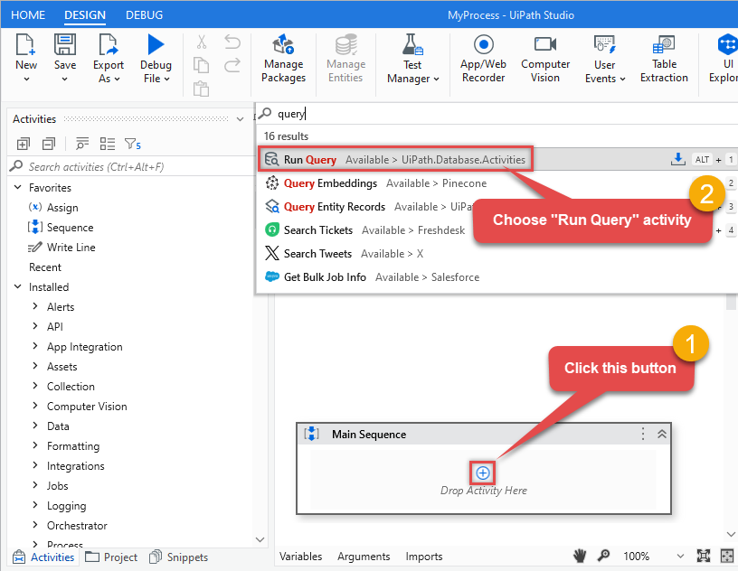 Adding ODBC data source in UiPath Studio