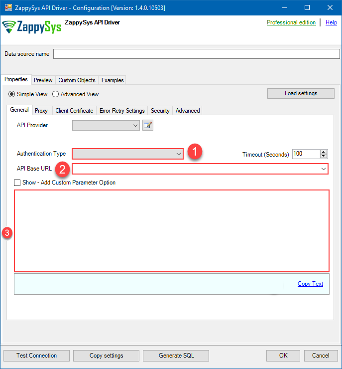 ODBC DSN HTTP Connection Configuration ODBC DSN HTTP Connection Configuration