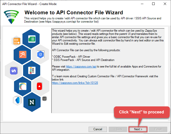 Build your own Custom API Connector with ZappySys API Connector File Wizard