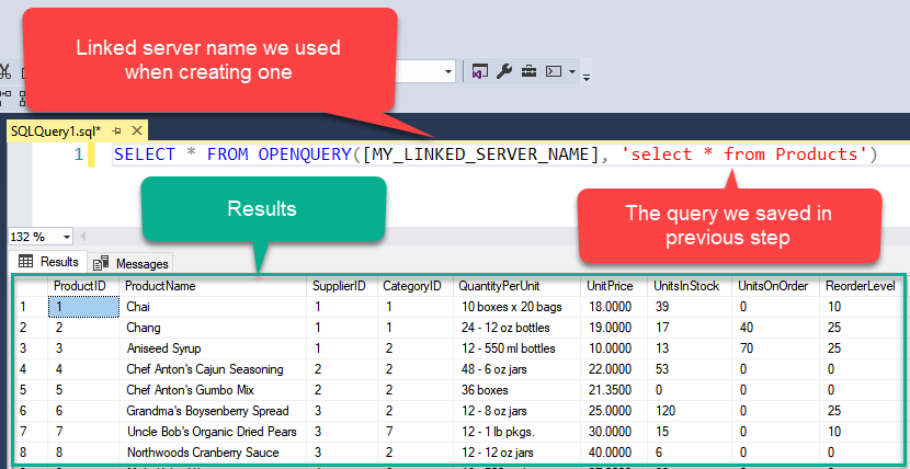 SSMS SQL Server Query Data Results
