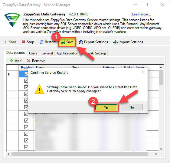 ZappySys Data Gateway - Save Changes