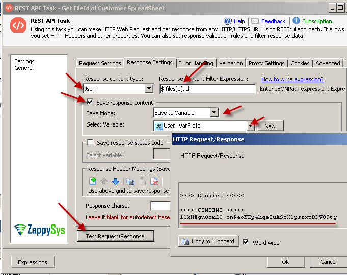 Get Google Drive fileid from file name using api call in SSIS