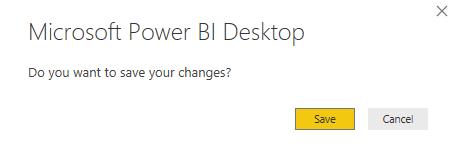Save changes in power bi