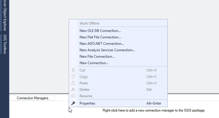 SSIS create a new connection CRM Dynamics