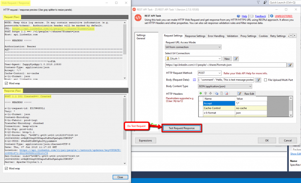 How To Read Linkedin Data In Ssis Call Rest Api Load To Sql Server Zappysys Blog 4299