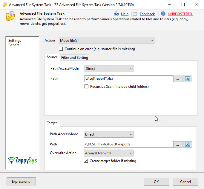Move SSRS reports exported to UNC path