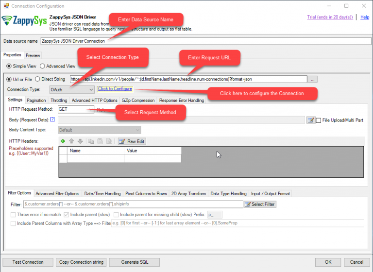 How To Import Linkedin Data In Power Bi Zappysys Blog