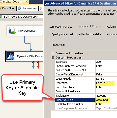 Dynamics CRM Update in SSIS