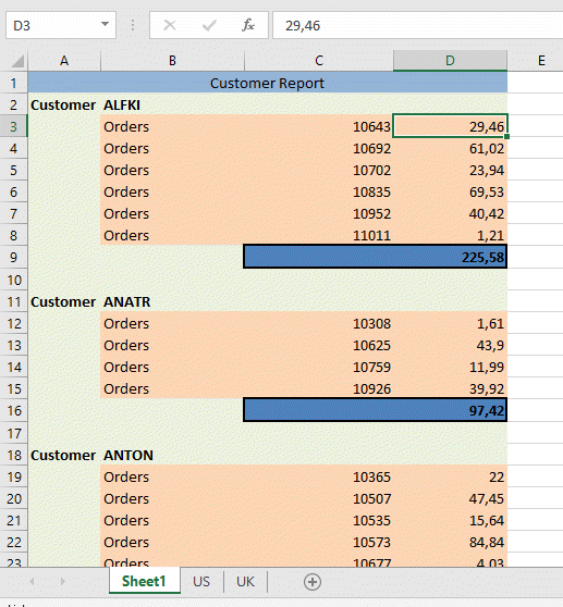 Excel File generated using Custom Template Engine