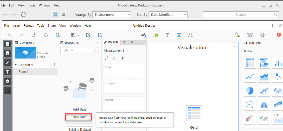 Use MicroStrategy to add new data