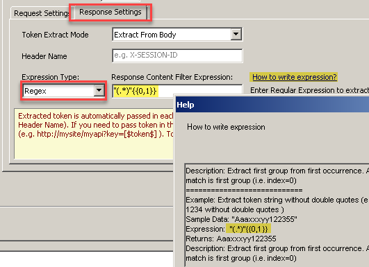 Extract Token from response - Remove double quotes around value using Regular Expression