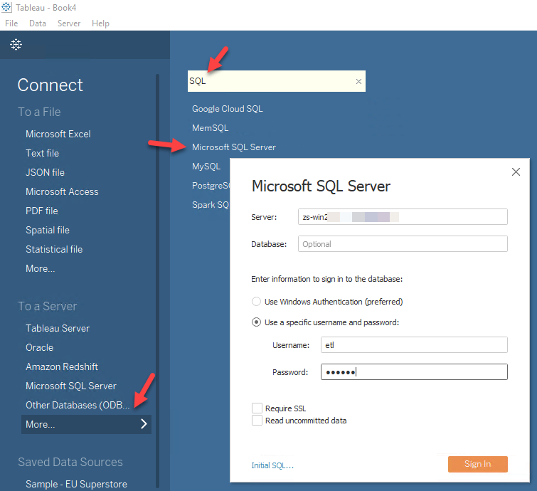 Connect to REST API in Tableau using Microsoft SQL Server (Linked Server OPENQUERY approach)