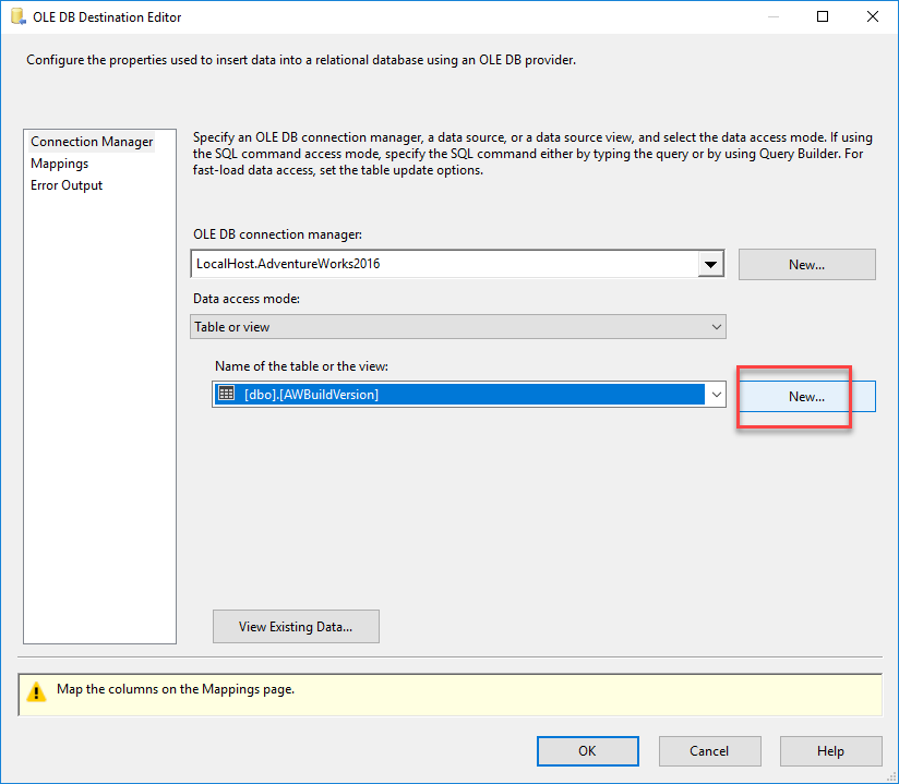 Create SQL Server to store RSS data in SSIS