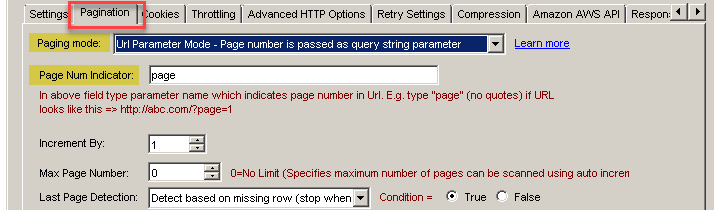 Configure REST API pagination (URL Parameter Mode)