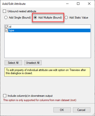 SSIS Multiple bound