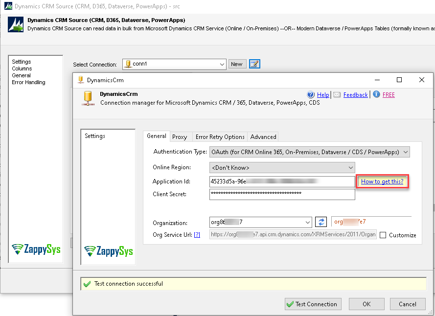 SSIS Dynamics CRM / Dataverse credentials