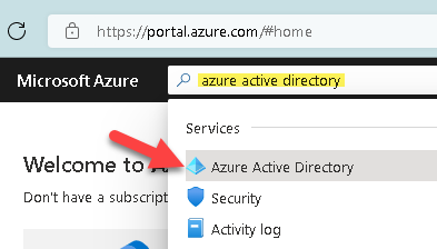 Open Azure Active Directory