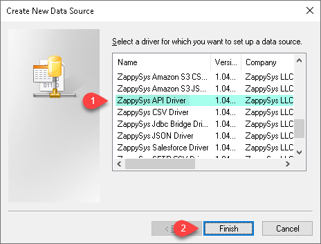 ZappySys ODBC Driver - Create API Driver