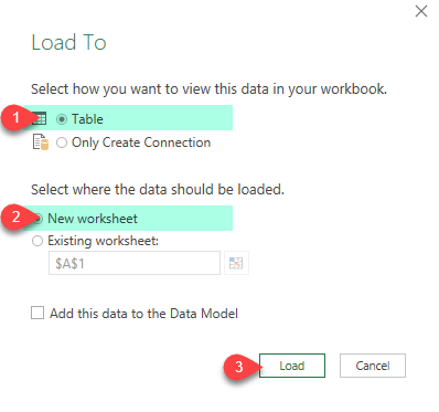 ZappySys SFTP JSON ODBC Driver : Load Data Into MS-Excel - Select Table