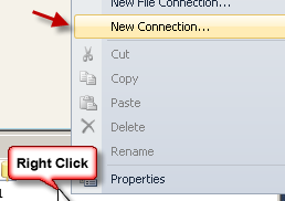 Create new SSIS connection