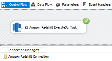 SSIS ZS Amazon Redshift ExecuteSQL Task - Run or Execute