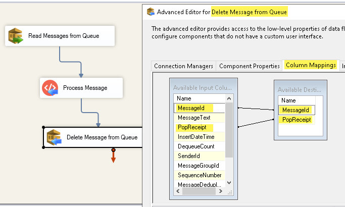 Configure SSIS Amazon SQS Destination Adapter - Connection Tab