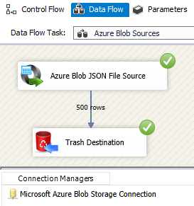 SSIS Azure Blob JSON File Source - Redirect Bad Records (Error Handling)