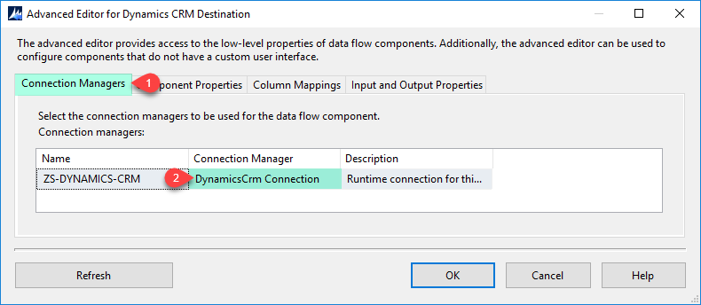 DynamicsCRM Destination - Connection Manager