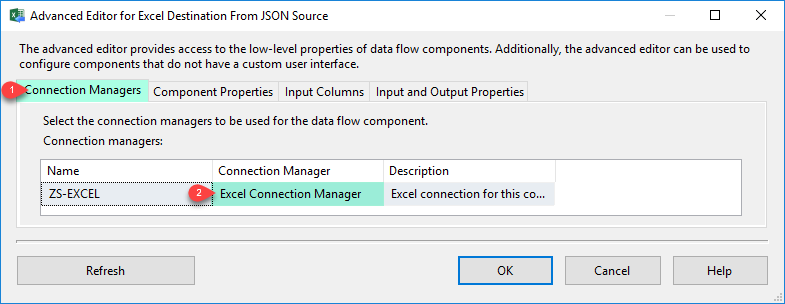 SSIS Excel File Destination - Connection Manager