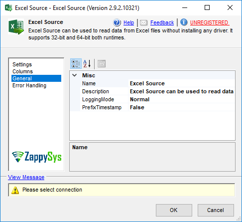 SSIS Excel File Source - Setting UI