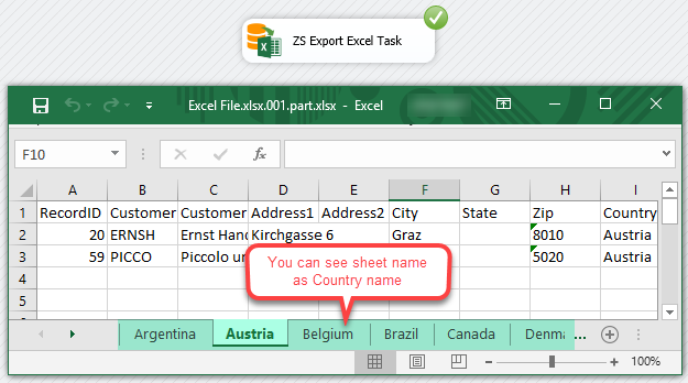 SSIS Export to Excel File Task - Split Options - ByRows Execute