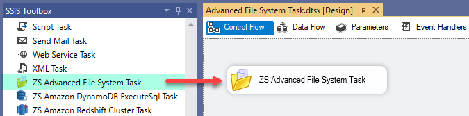 SSIS Drag and Drop ZS Advanced File System