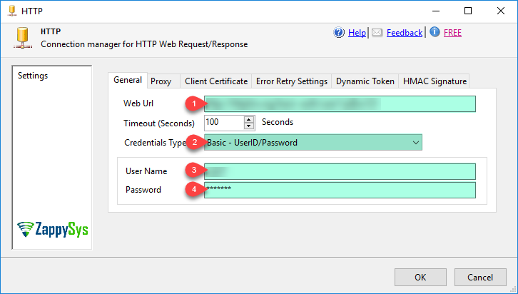 HTTP Connection Manager UI